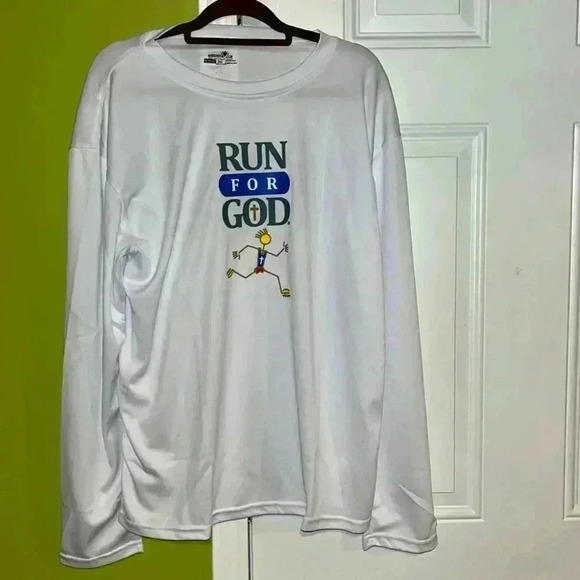 🆕 Run For God Long Sleeve Shirt Size 2X - Picture 3 of 6